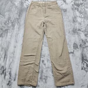 S.O.N.G. Jeans Women 5/27 Tan 90s Boyfriend Cargo Utility High Rise Straight Leg